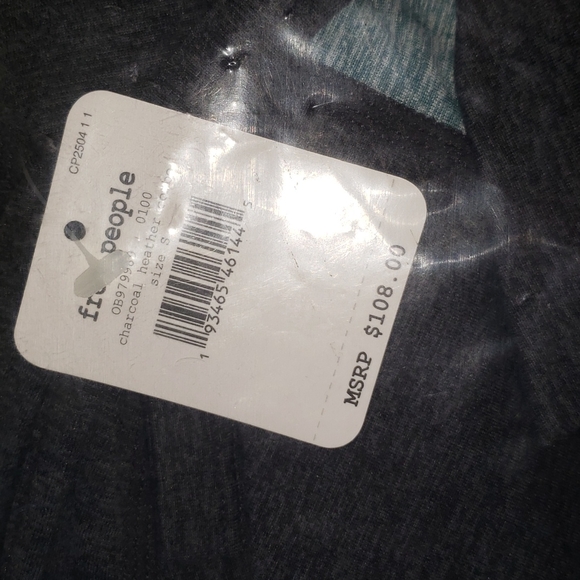 Free People 2 Piece Set Charcoal Heather Combo S NWT - Picture 4 of 4